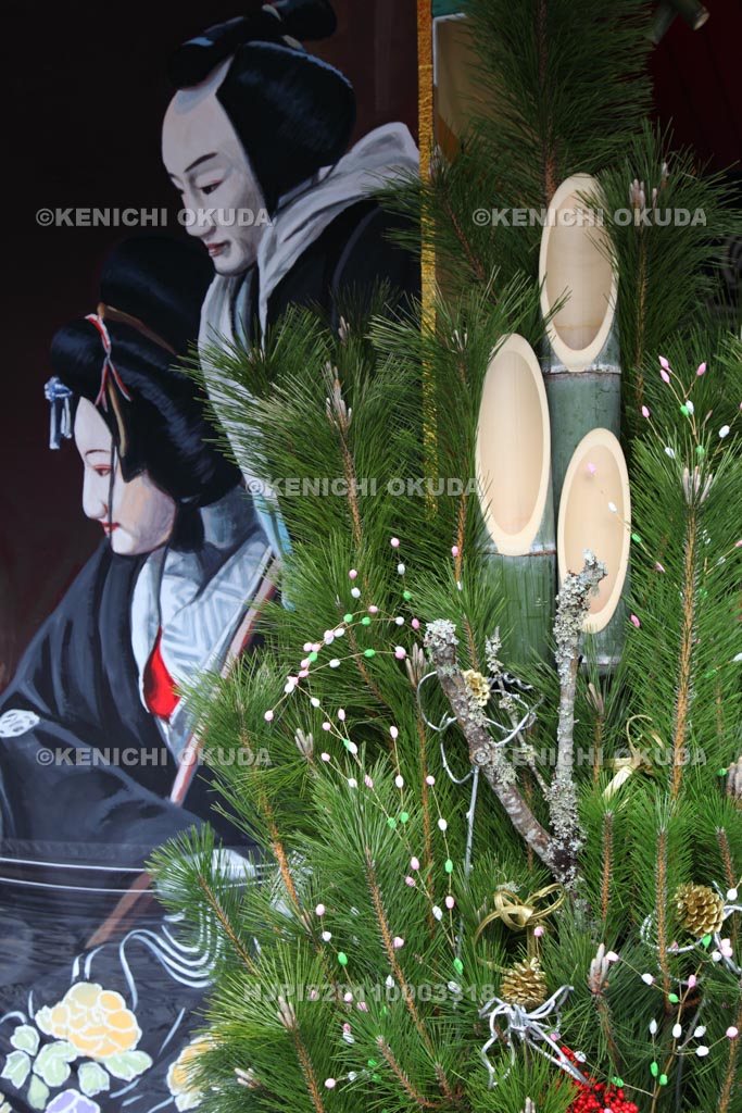 大阪府　国立文楽劇場　門松