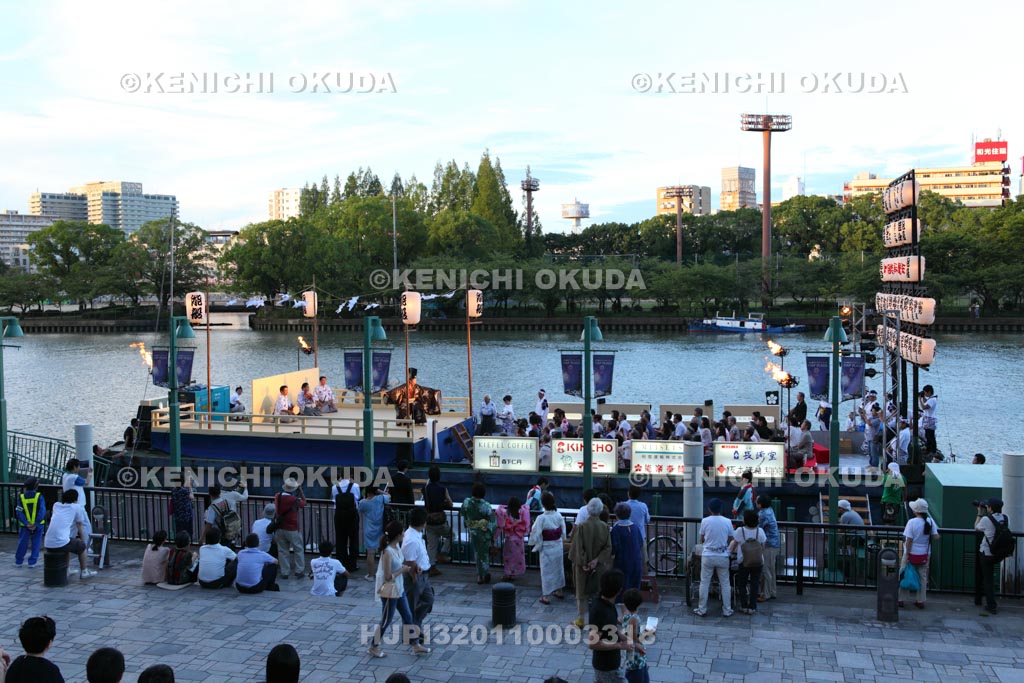 大阪府 天神祭 水上薪能