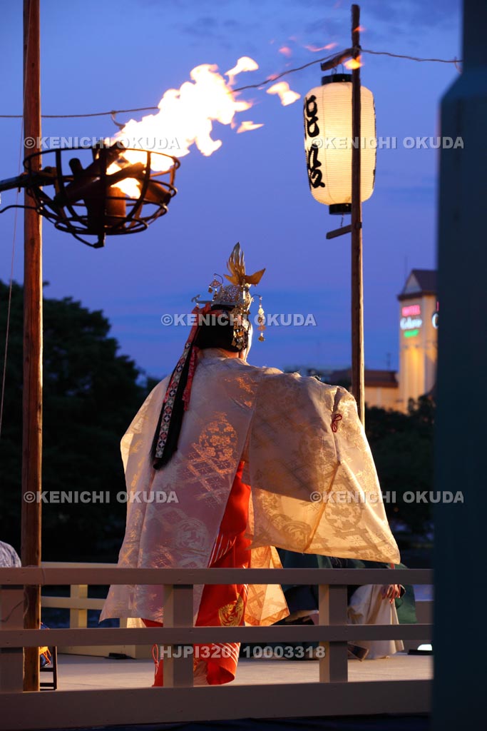大阪府 天神祭 水上薪能