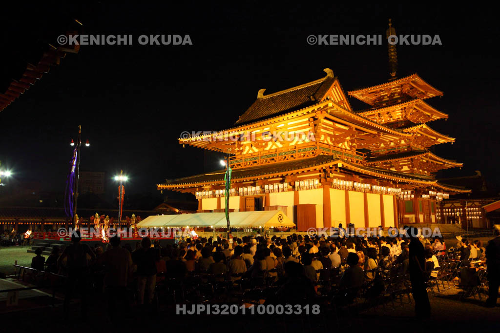 大阪府　四天王寺　篝の舞楽