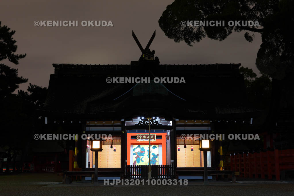 大阪府　夜の住吉大社　第三本宮