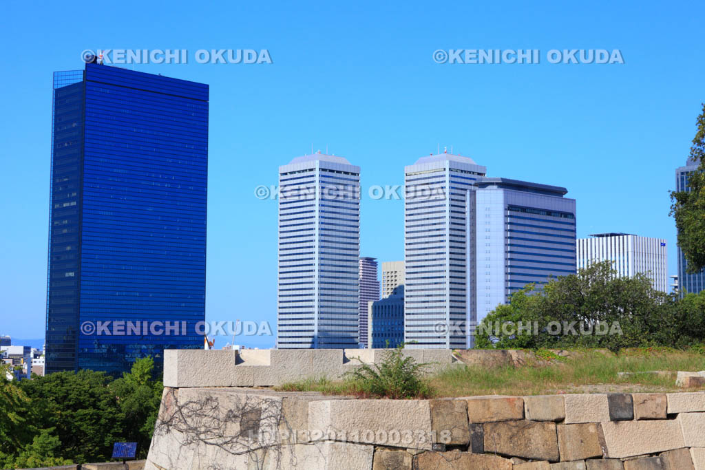 大阪府 大阪城公園より望むOBPビル群