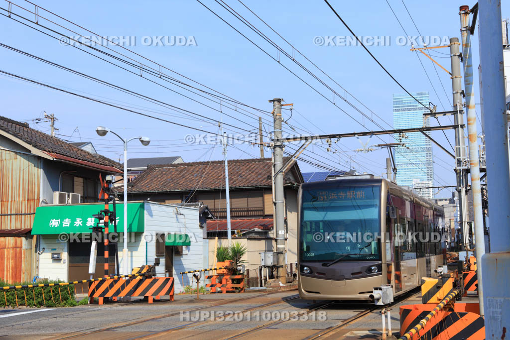 大阪府　阪堺電車　松虫停留場付近
