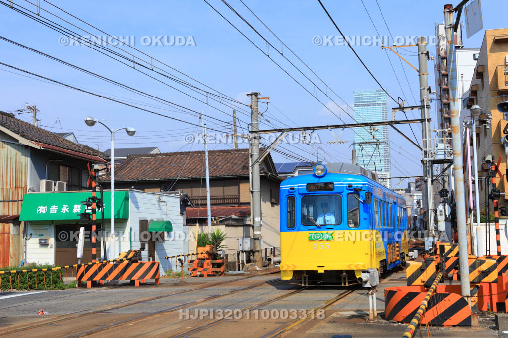大阪府　阪堺電車　松虫停留場付近