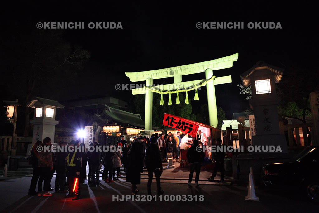大阪府　生国魂神社の初詣風景