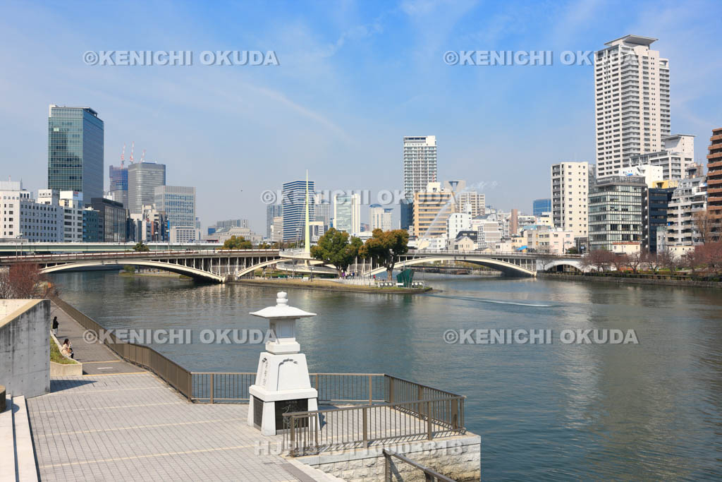 大阪府　大川　八軒家浜と中之島