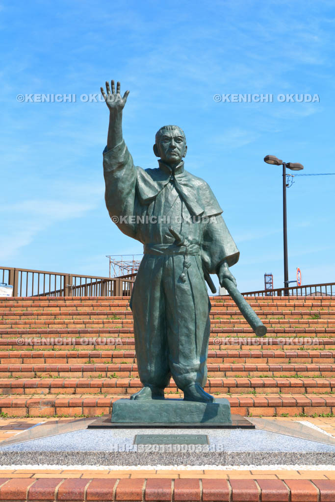 大阪府　堺旧港　呂宋助左衛門之像