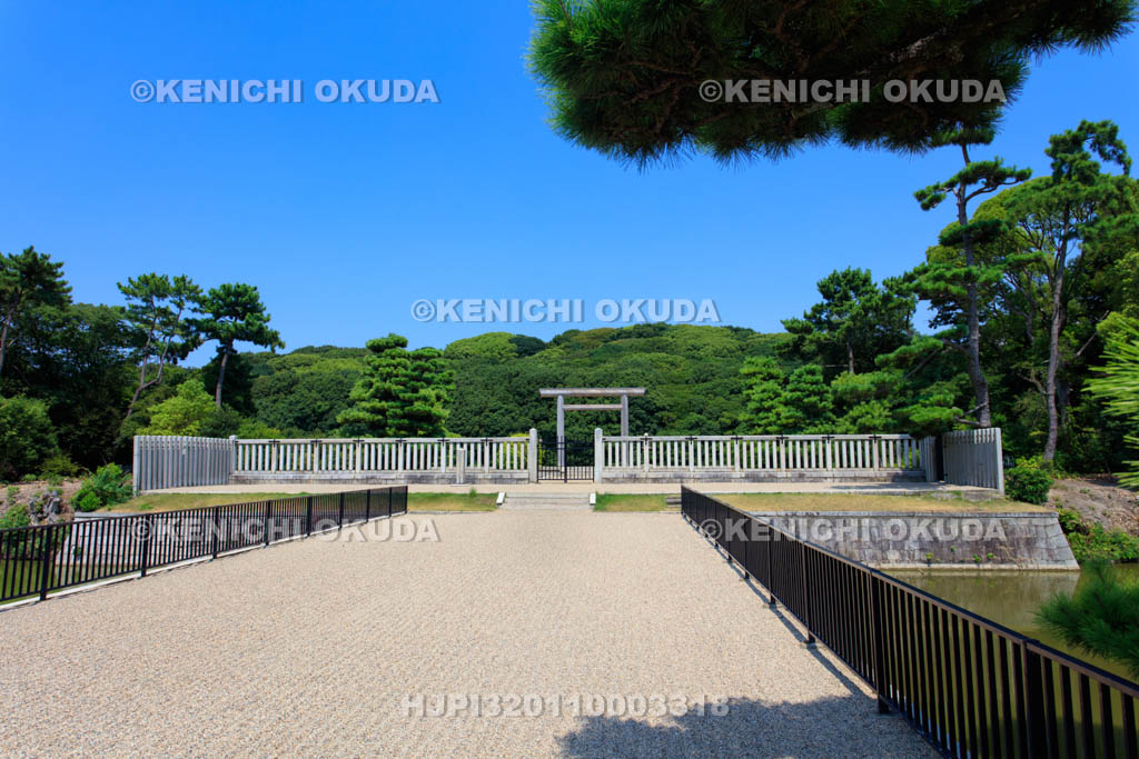 大阪府　大仙陵古墳　拝所