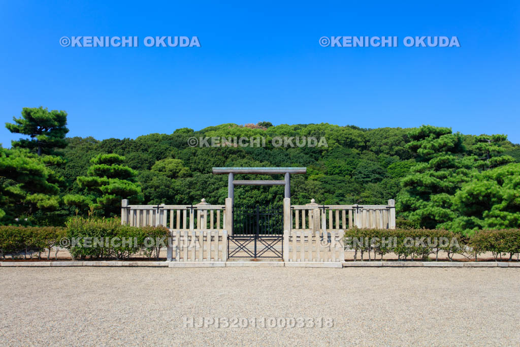 大阪府　上石津ミサンザイ古墳　石津ヶ丘古墳　拝所