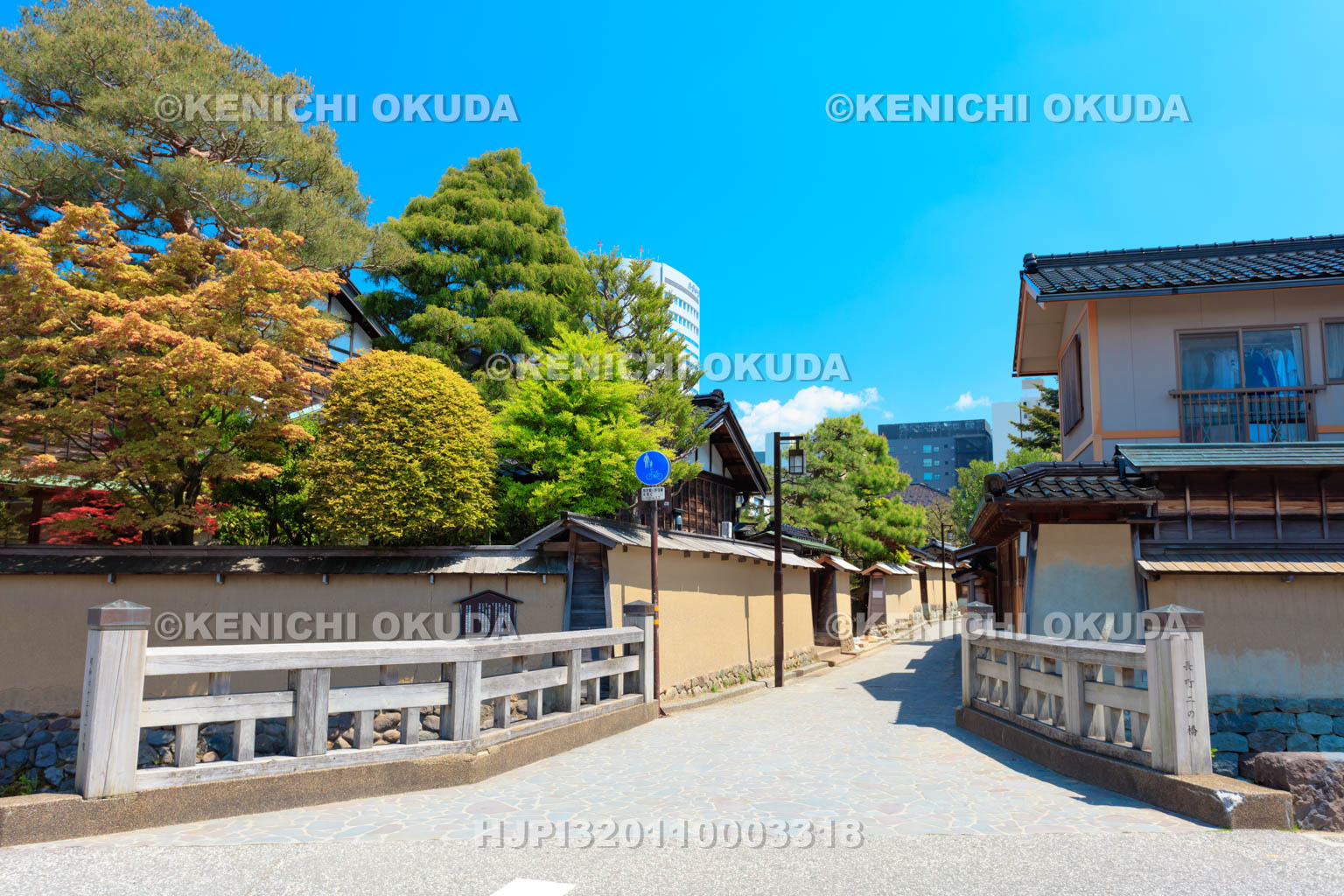 石川県　長町武家屋敷跡　長町二の橋付近