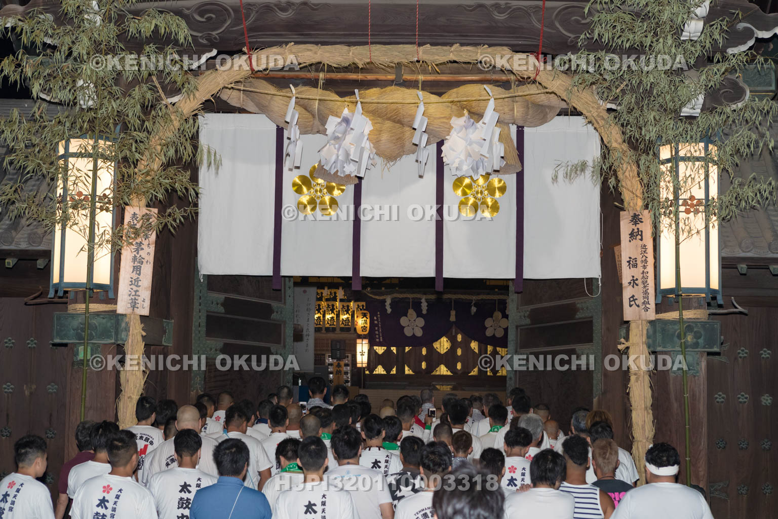 大阪府　天神祭　一番太鼓の開扉