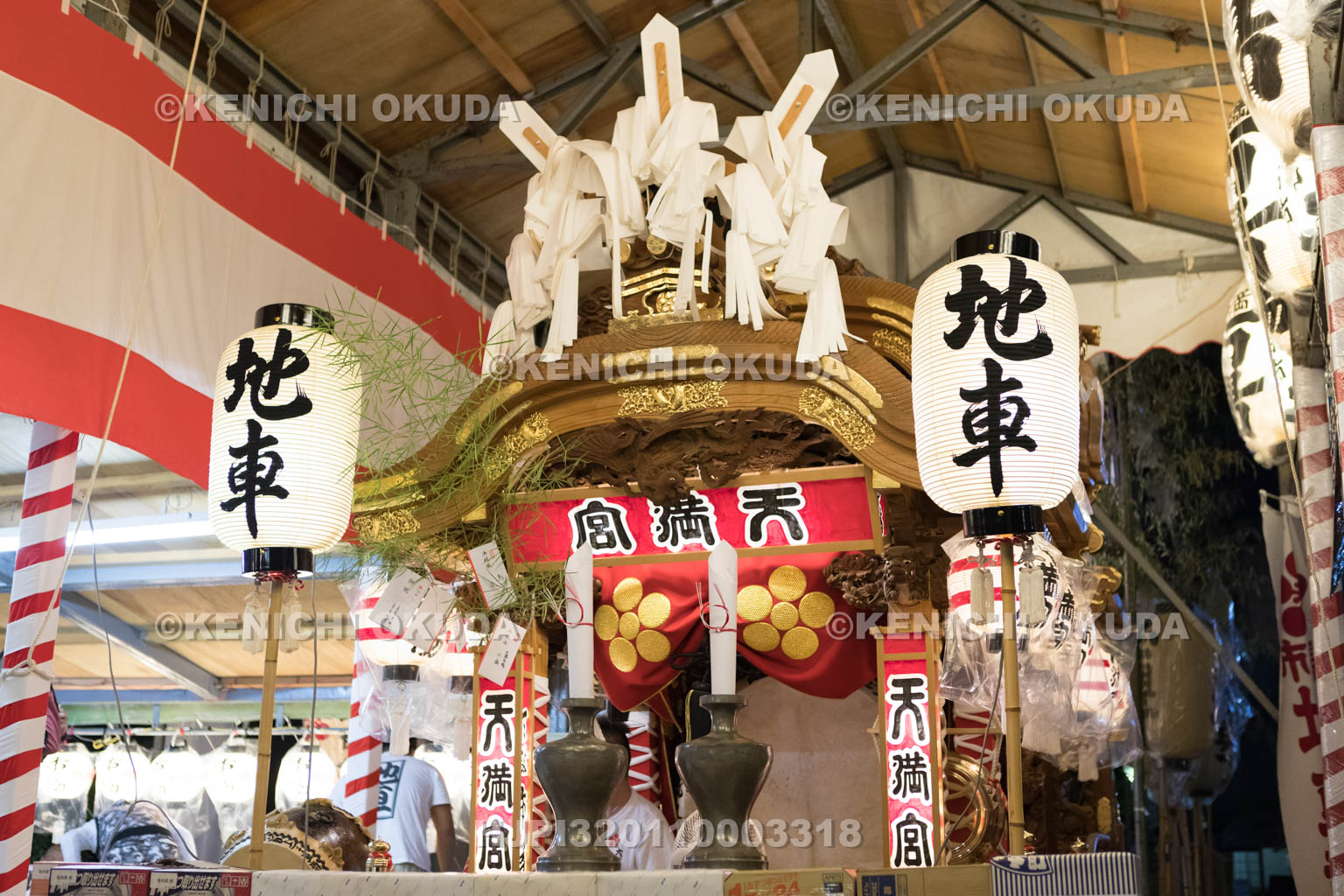 大阪府　天神祭　三ツ屋根地車