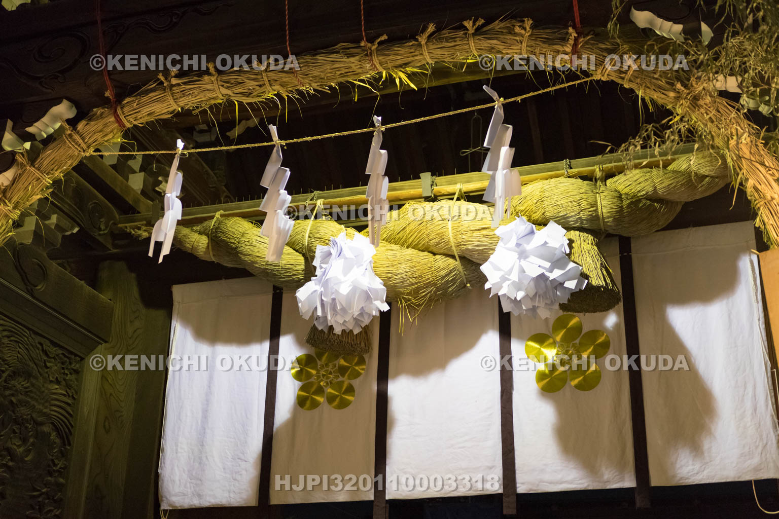 大阪府　大阪天満宮　鉾流神事茅輪用近江葦と注連縄