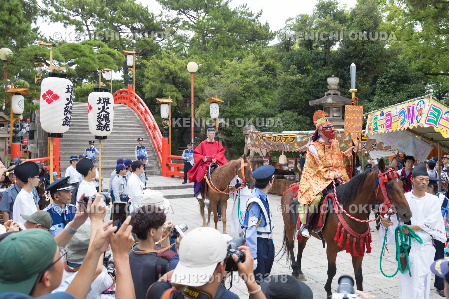 大阪府　住吉祭　神輿渡御の猿田彦