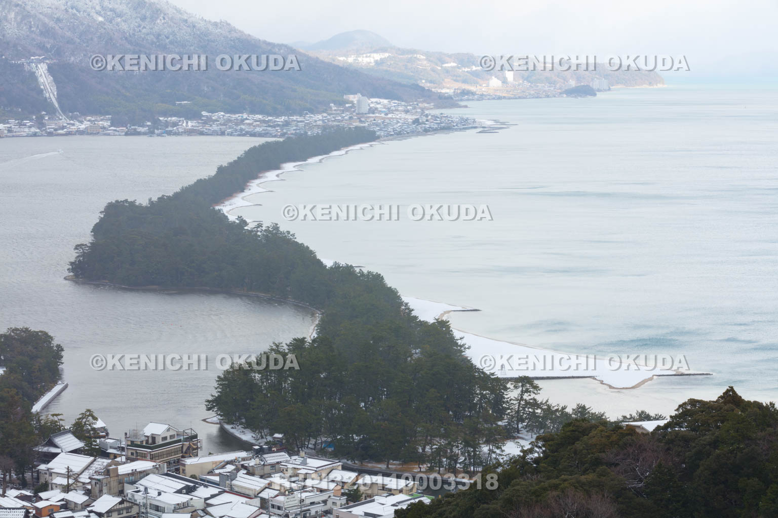 京都府　雪の天橋立