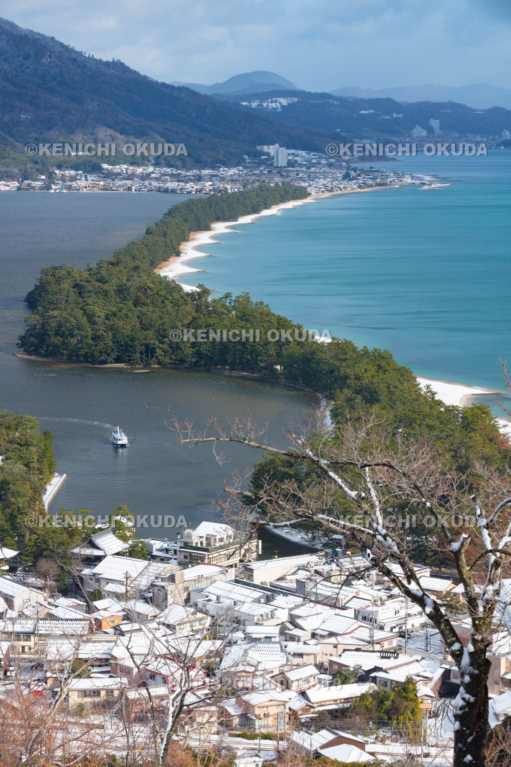 京都府　雪の天橋立