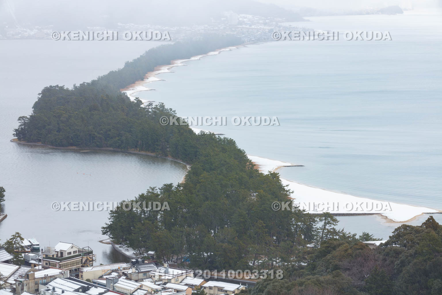 京都府　雪の天橋立