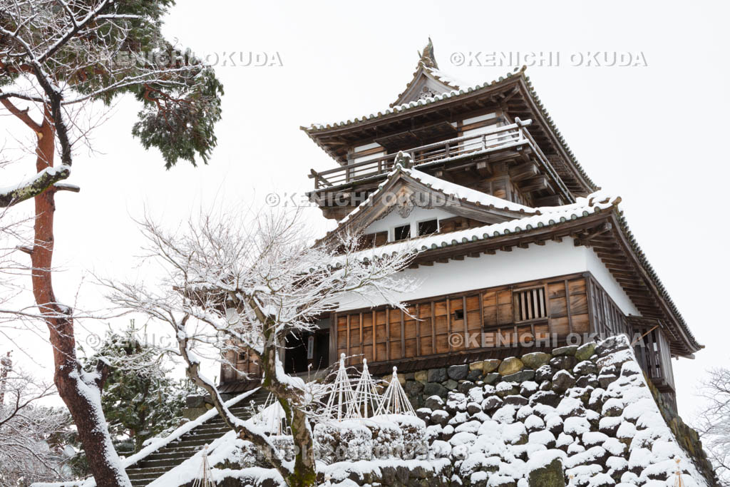 福井県 雪の丸岡城