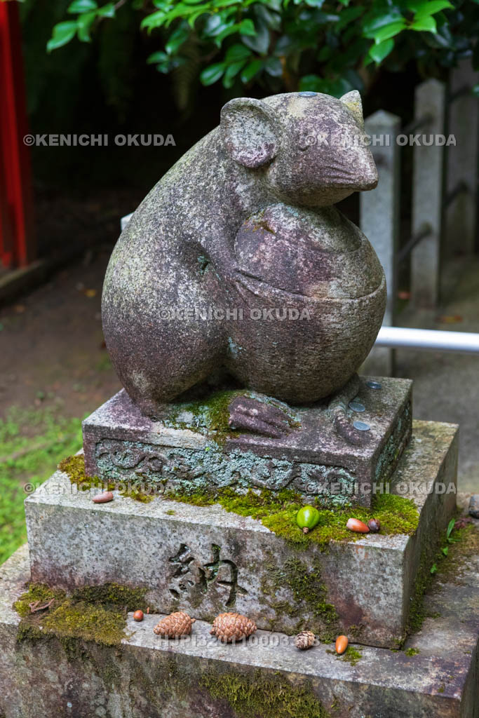 京都府　大豊神社　大国社の狛ネズミ