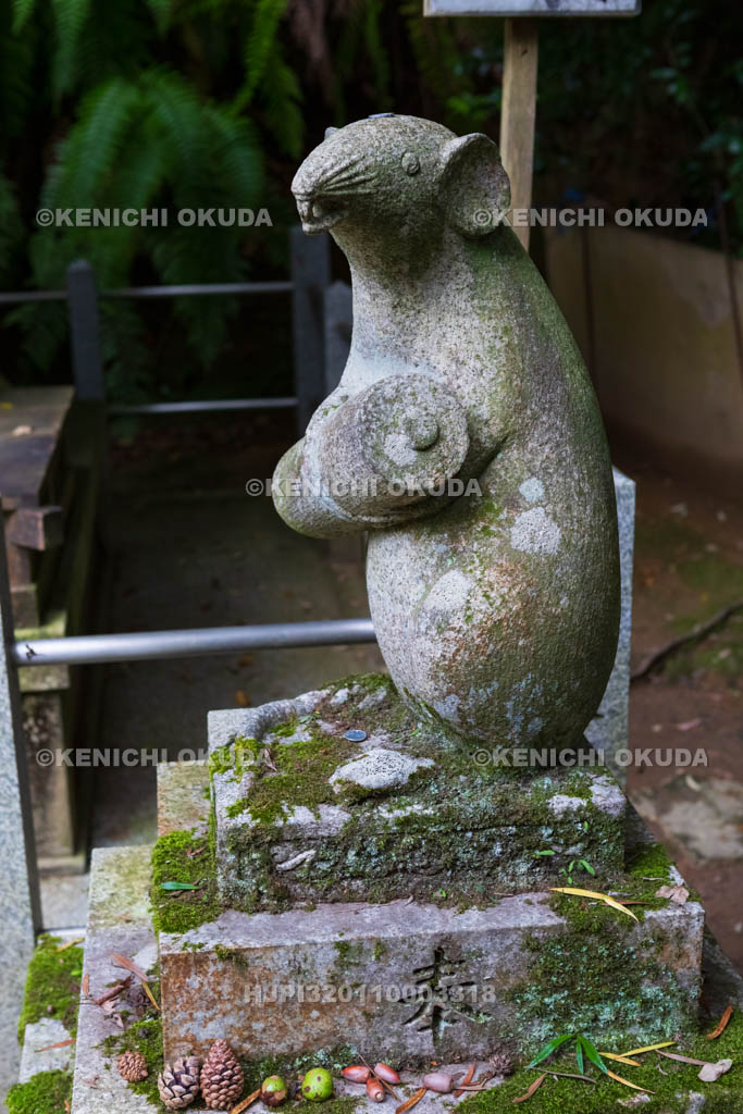 京都府　大豊神社　大国社の狛ネズミ
