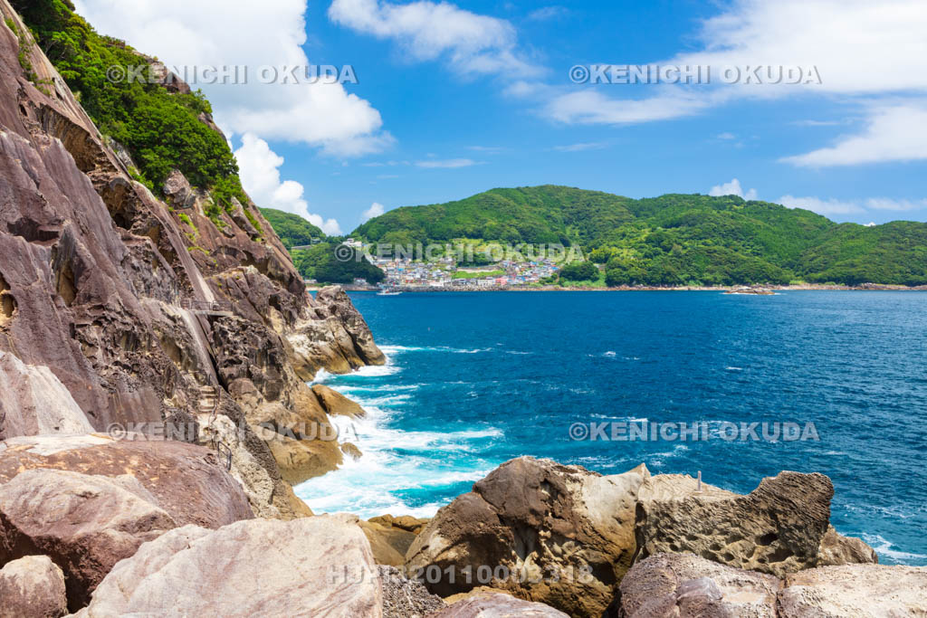 三重県　鬼ヶ城　神楽岩付近