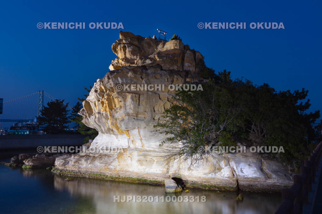 兵庫県　淡路島　絵島のライトアップ