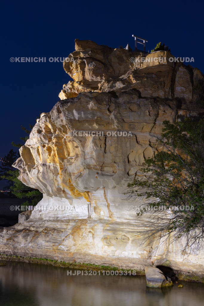 兵庫県　淡路島　絵島のライトアップ