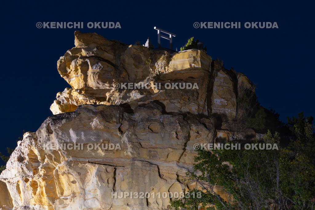 兵庫県　淡路島　絵島のライトアップ