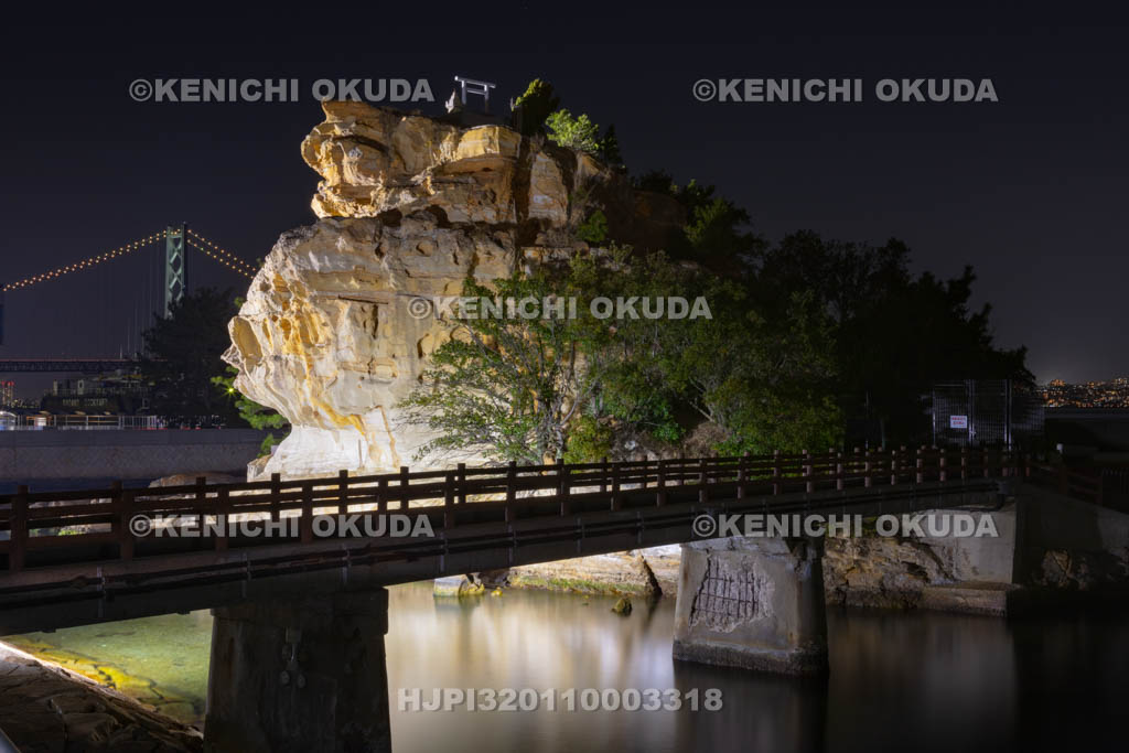 兵庫県　淡路島　絵島のライトアップ