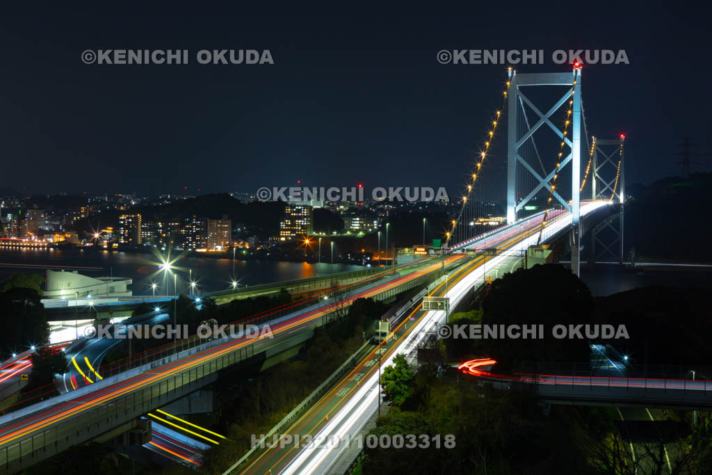 福岡県　山口県　関門橋の夜景