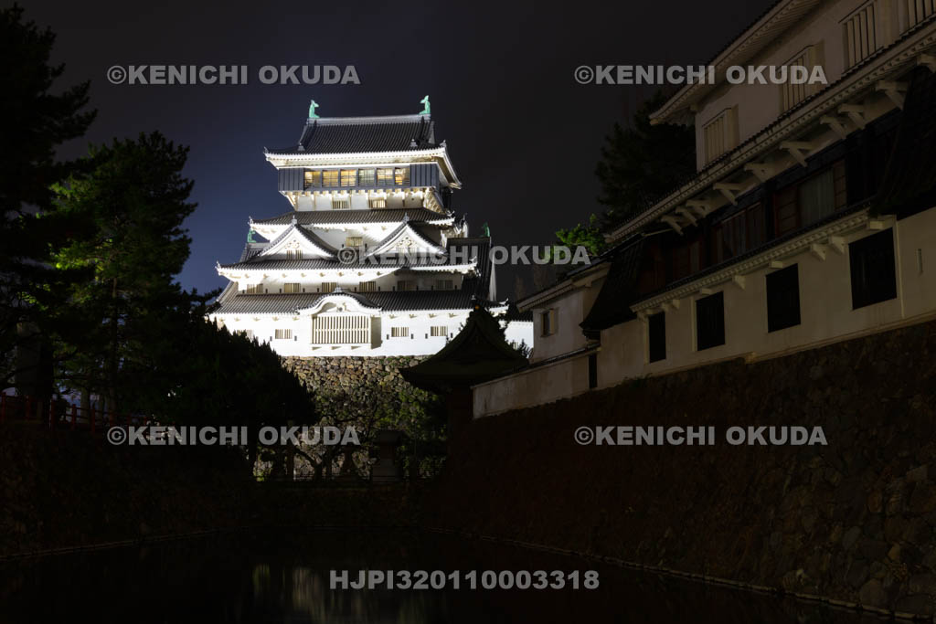 福岡県　小倉城の夜景
