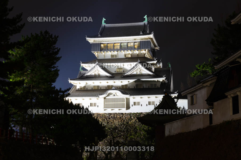 福岡県　小倉城の夜景
