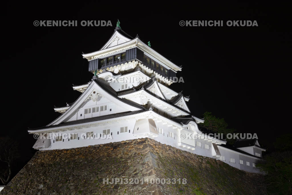 福岡県　小倉城の夜景