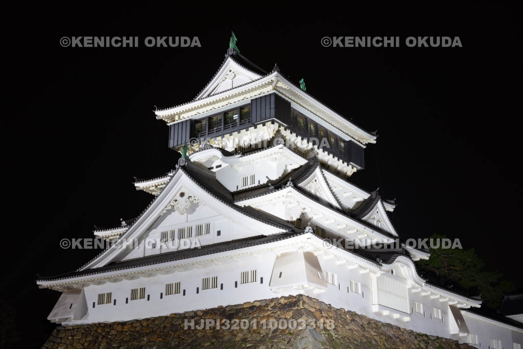 福岡県　小倉城の夜景