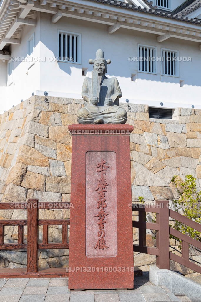 岐阜県　墨俣城　木下藤吉郎秀吉の像