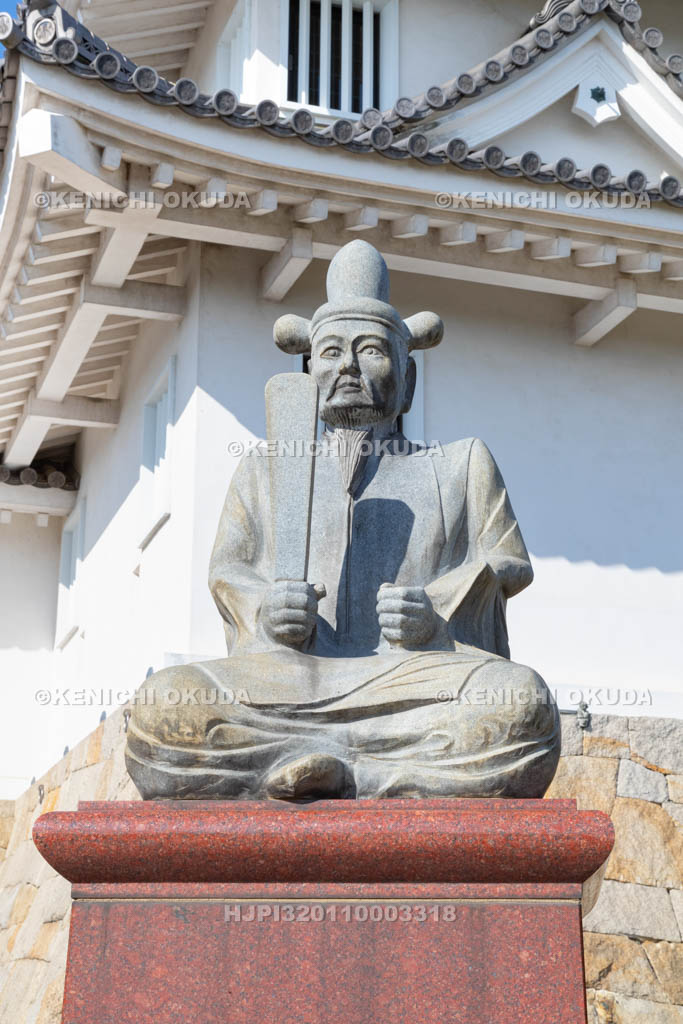 岐阜県　墨俣城　木下藤吉郎秀吉の像