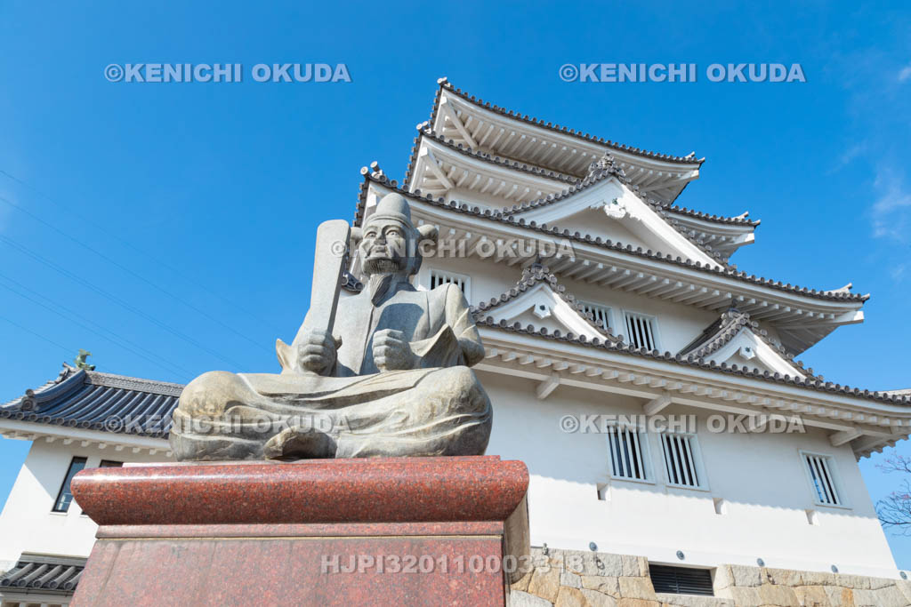 岐阜県　墨俣城　木下藤吉郎秀吉の像