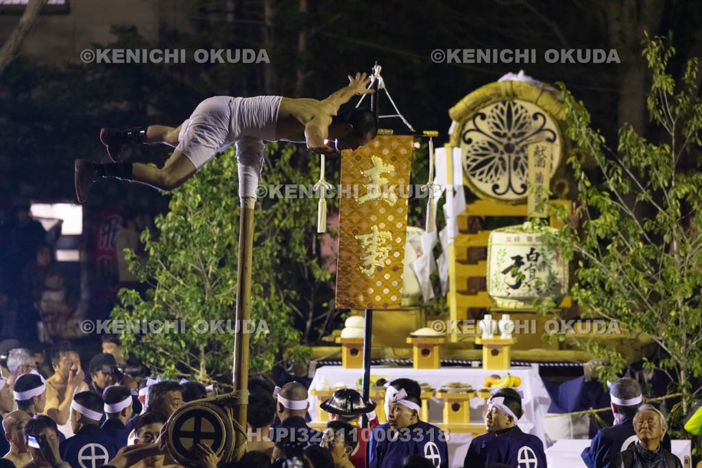 岐阜県　古川祭　起し太鼓　トンボ