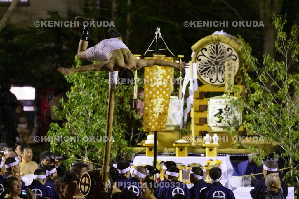 岐阜県　古川祭　起し太鼓　トンボ