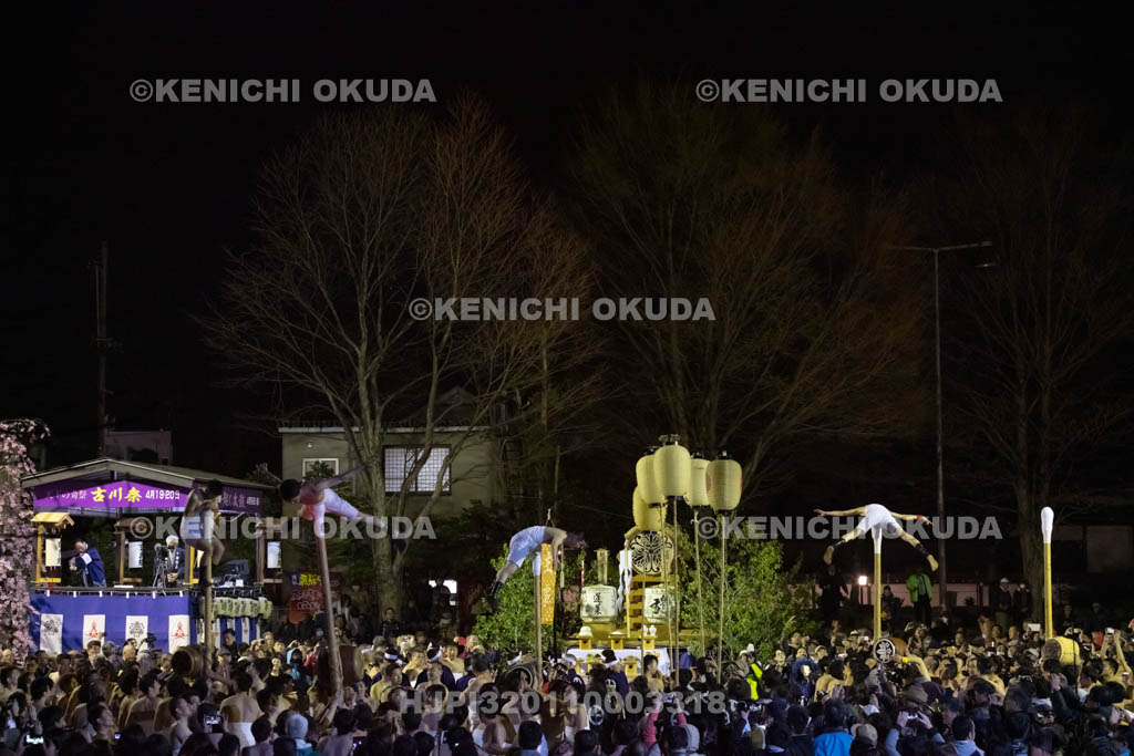 岐阜県　古川祭　起し太鼓　トンボ