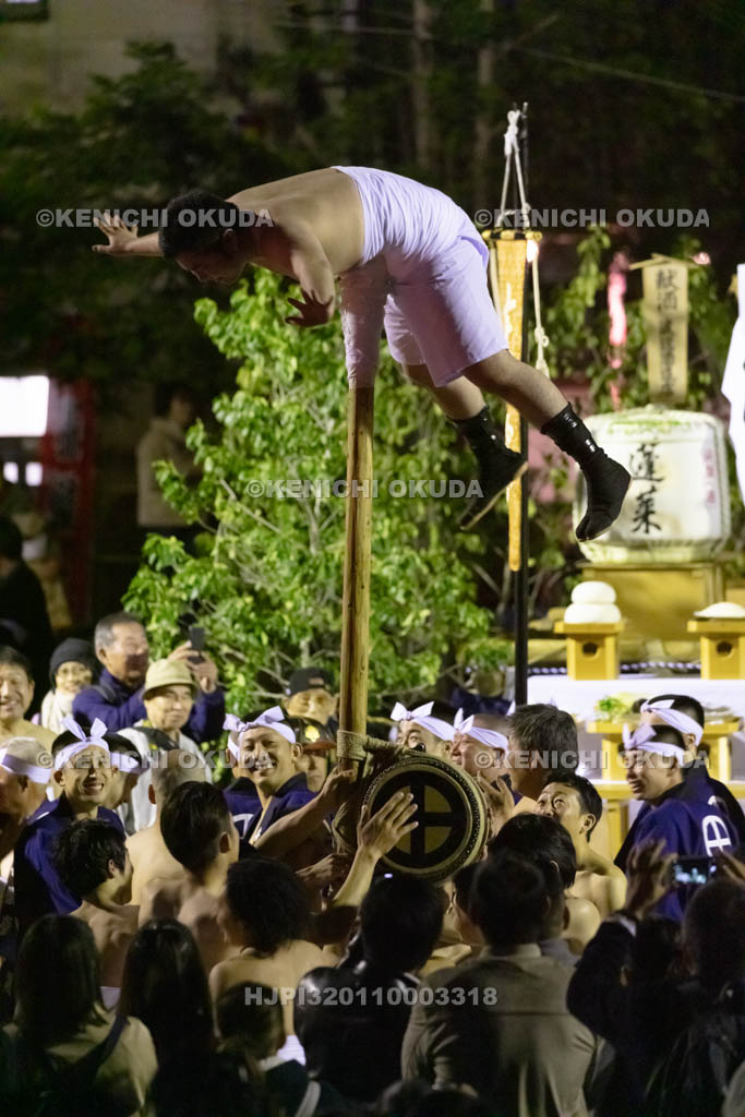 岐阜県　古川祭　起し太鼓　トンボ