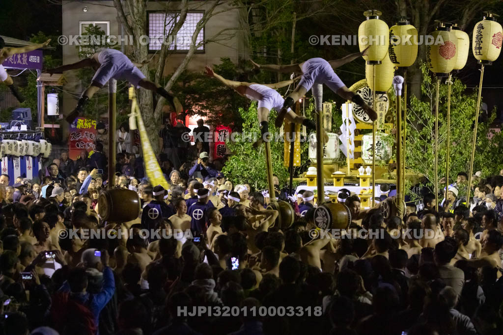 岐阜県　古川祭　起し太鼓　トンボ