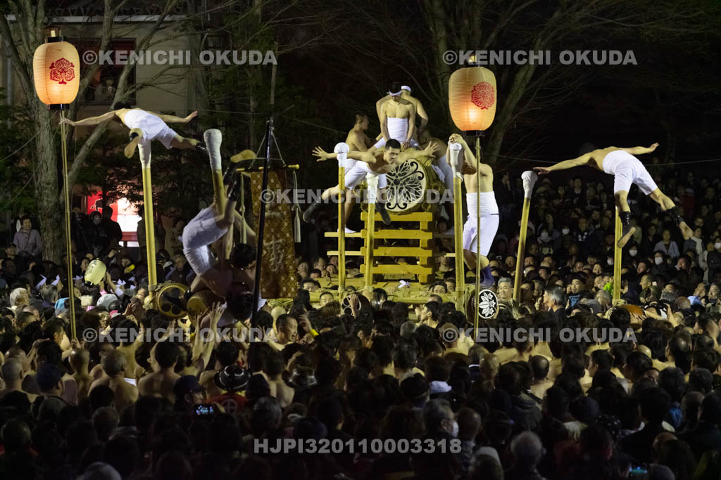 岐阜県　古川祭　起し太鼓　トンボ