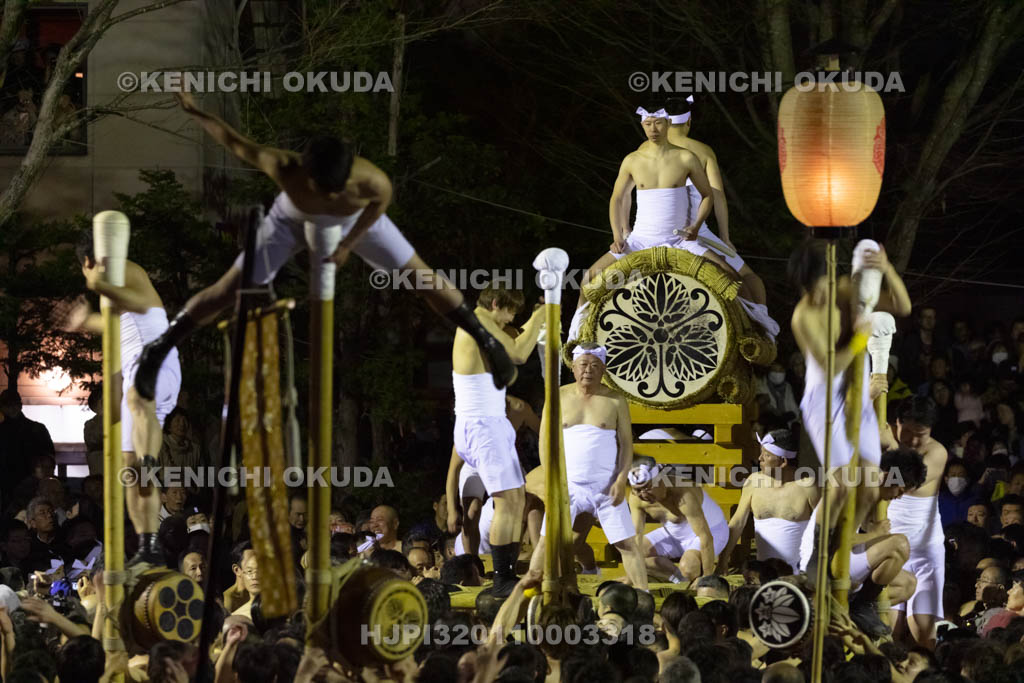 岐阜県　古川祭　起し太鼓　トンボ