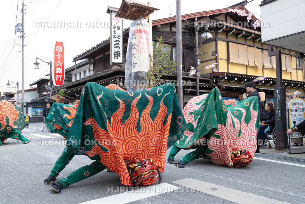 岐阜県　古川祭　獅子舞