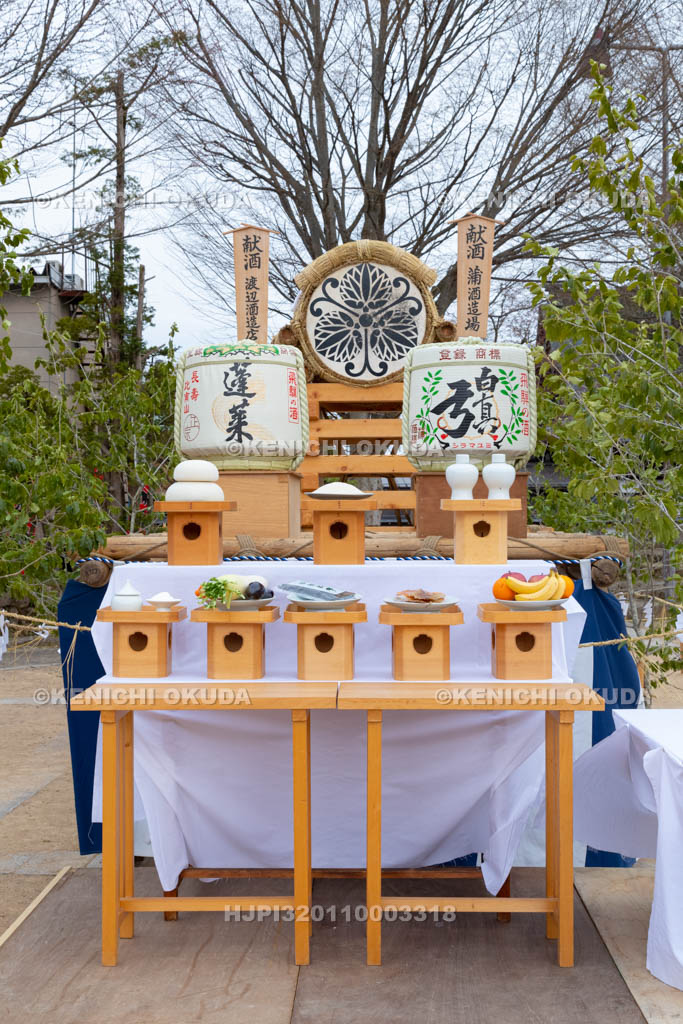 岐阜県　古川祭　祭壇と太鼓