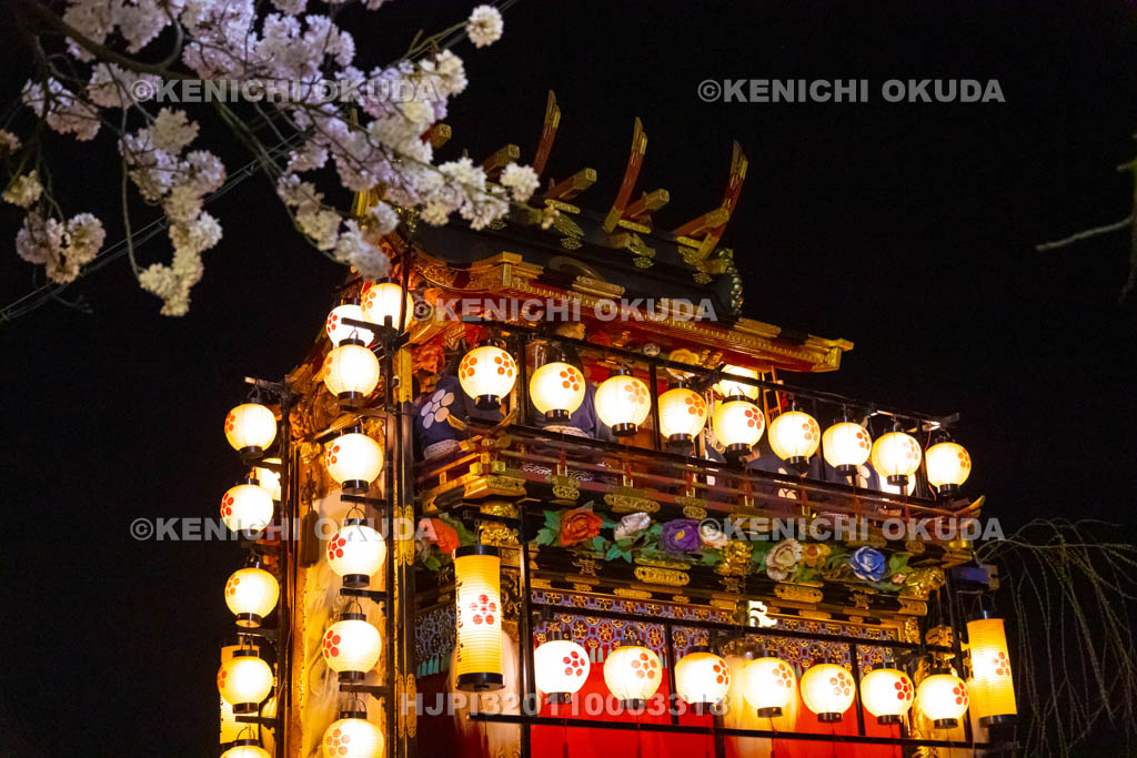 岐阜県　古川祭　夜祭の青龍台