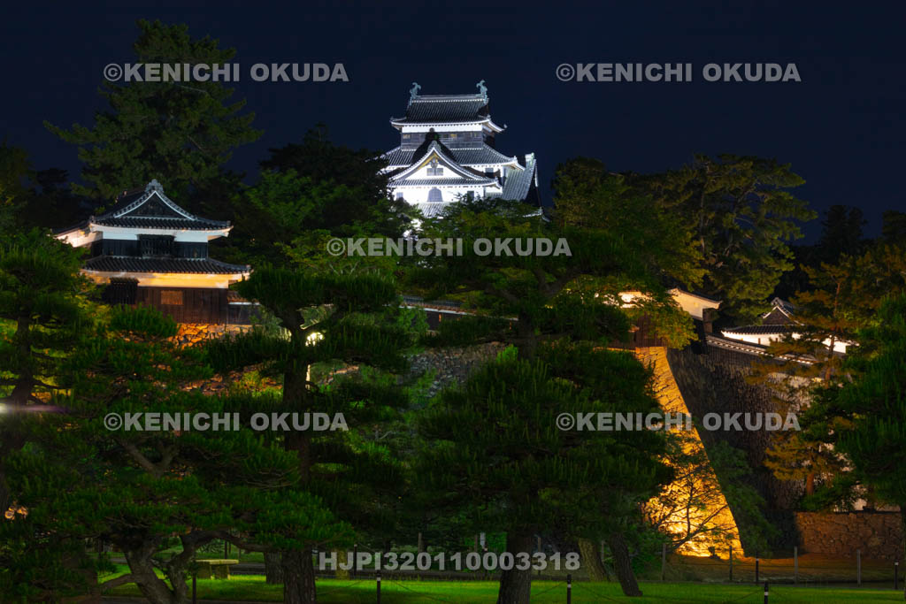 島根県　松江城の夜景
