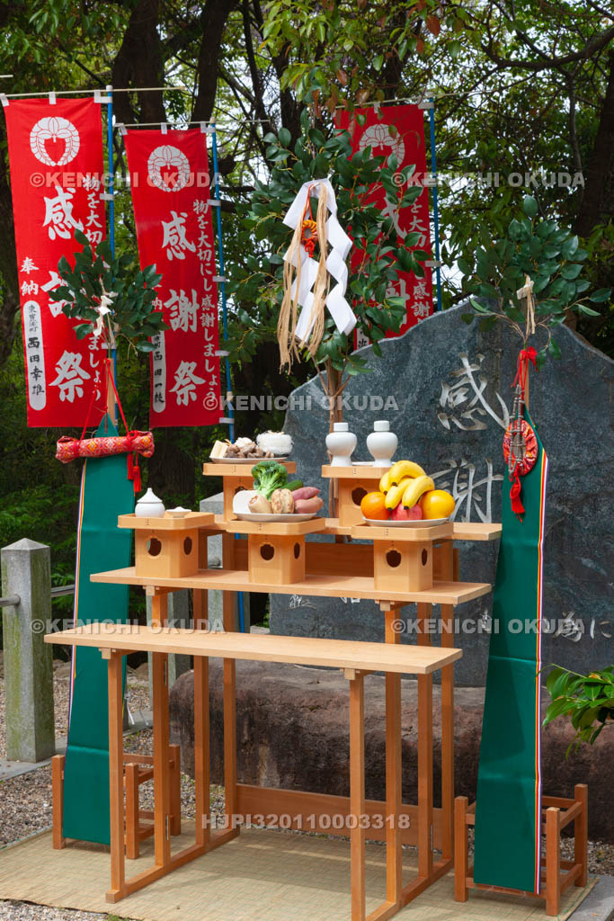 大阪府　枚岡神社　感謝祭の祭壇
