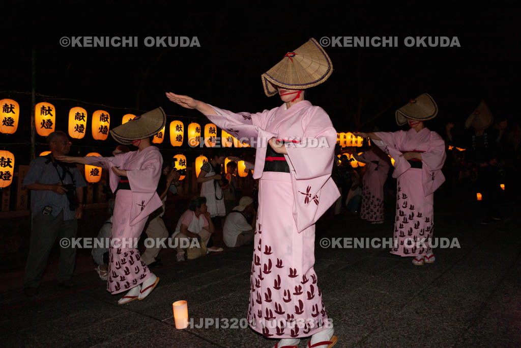 大阪府　枚岡神社　枚岡燈明祭　越中おわら　風の盆奉納
